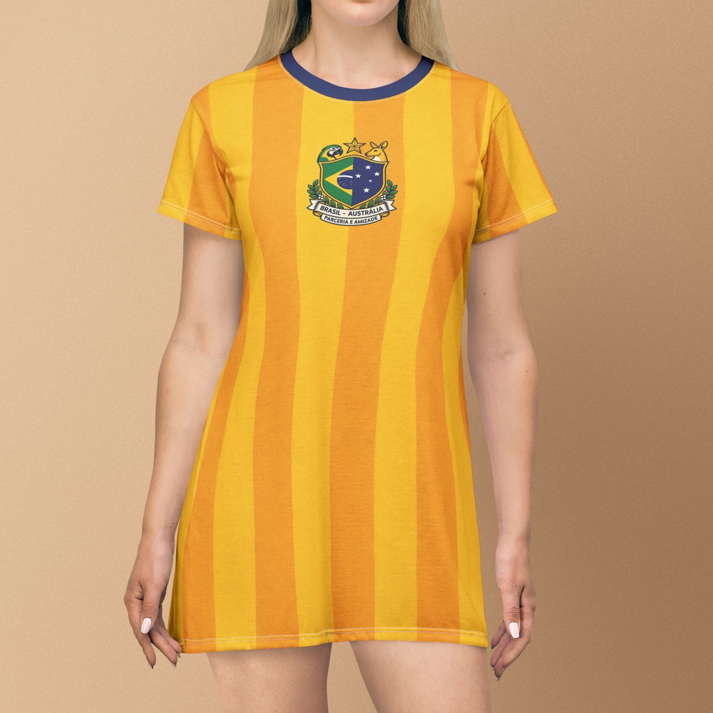 Brazil X Australia Female T‑Shirt Dress