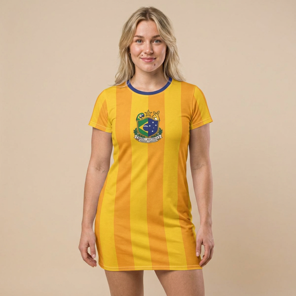 Brazil X Australia Female T‑Shirt Dress